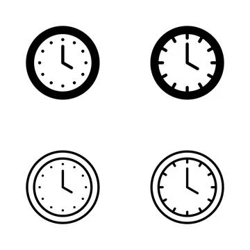 Clock icon vector. Time sign and symbol. watch icon Illustrazione stock