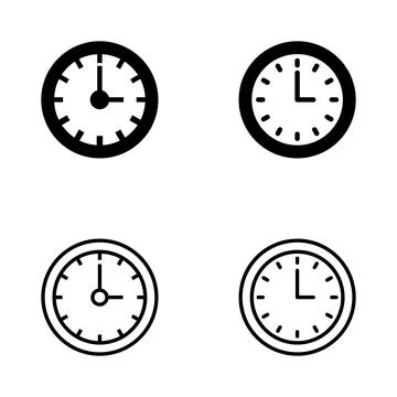 Clock icon vector. Time sign and symbol. watch icon Illustrazione stock