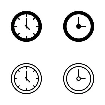 Clock icon vector. Time sign and symbol. watch icon Illustrazione stock