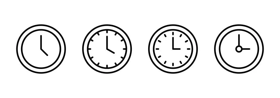 Clock icon vector. Time sign and symbol. watch icon 스톡 일러스트