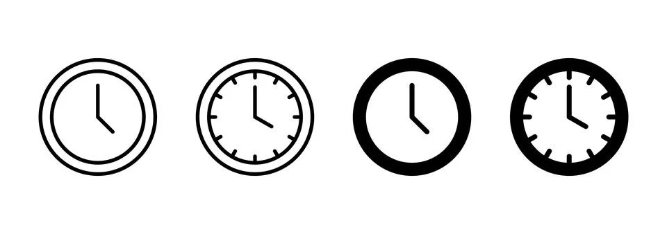 Clock icon vector. Time sign and symbol. watch icon 스톡 일러스트