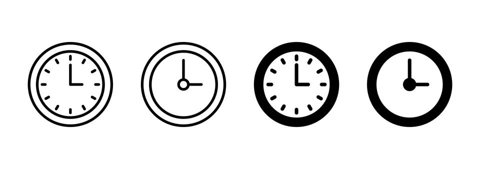 Clock icon vector. Time sign and symbol. watch icon 스톡 일러스트