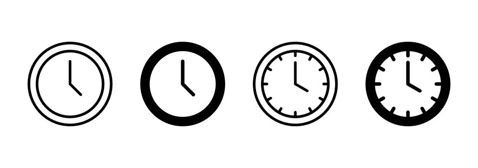 Clock icon vector. Time sign and symbol. watch icon Stock Illustration