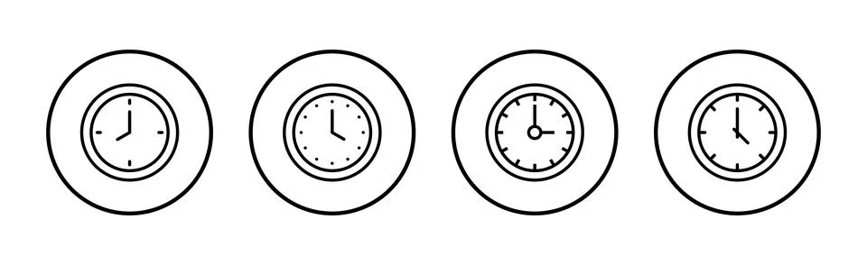 Clock icon vector. Time sign and symbol. watch icon Illustrazione stock