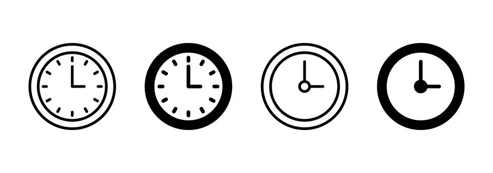 Clock icon vector. Time sign and symbol. watch icon Illustrazione stock