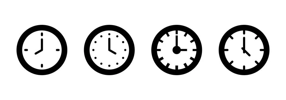 Clock icon vector. Time sign and symbol. watch icon Stock Illustration