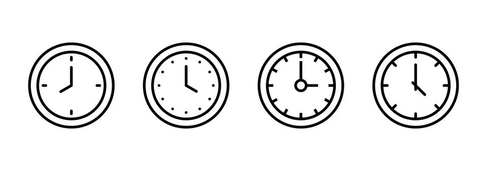 Clock icon vector. Time sign and symbol. watch icon Illustrazione stock