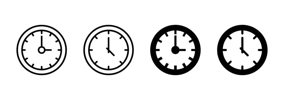 Clock icon vector. Time sign and symbol. watch icon イラスト素材