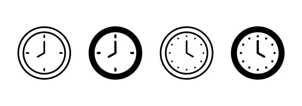 Clock icon vector. Time sign and symbol. watch icon イラスト素材