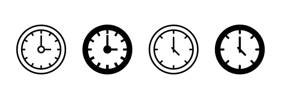 Clock icon vector. Time sign and symbol. watch icon イラスト素材
