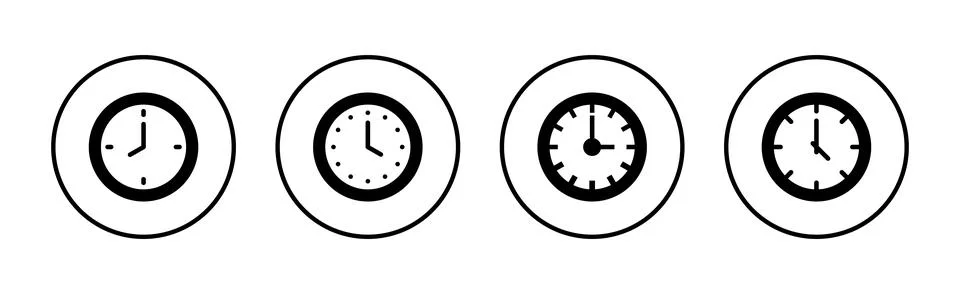 Clock icon vector. Time sign and symbol. watch icon イラスト素材