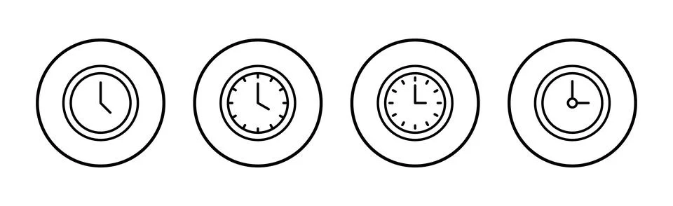 Clock icon vector. Time sign and symbol. watch icon Stockillustratie