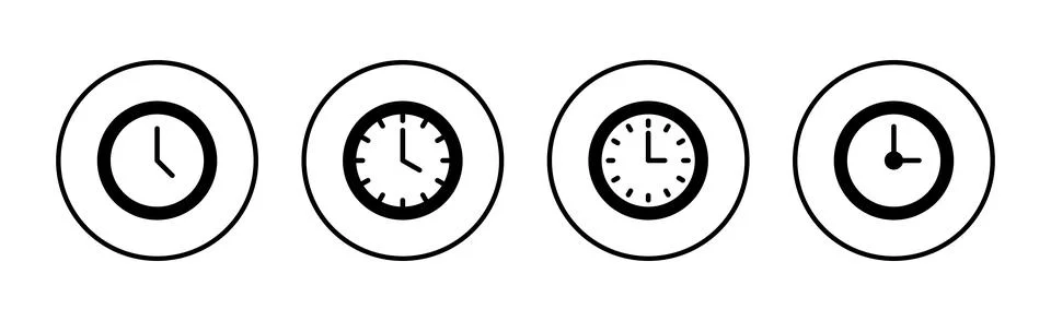 Clock icon vector. Time sign and symbol. watch icon Stockillustratie