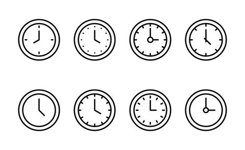Clock icon vector. Time sign and symbol. watch icon Stockillustratie