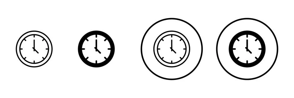 Clock icon vector. Time sign and symbol. watch icon Stockillustratie