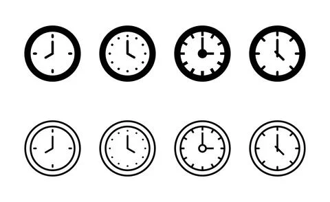 Clock icon vector. Time sign and symbol. watch icon Stock Illustration