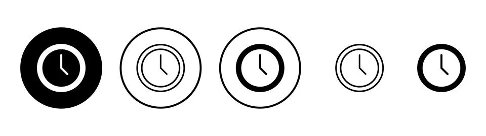 Clock icon vector. Time sign and symbol. watch icon Stock Illustration