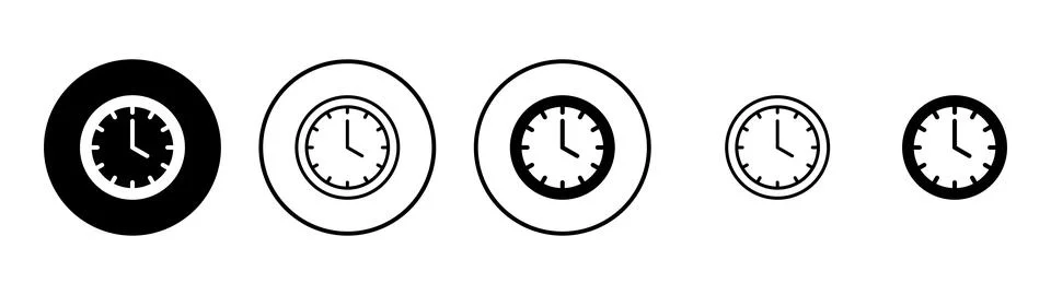 Clock icon vector. Time sign and symbol. watch icon Stock Illustration