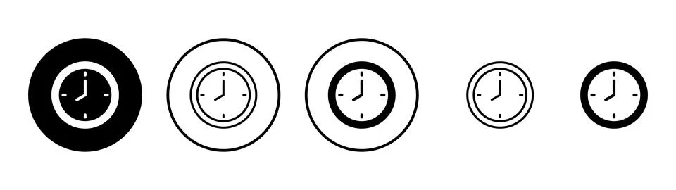 Clock icon vector. Time sign and symbol. watch icon Stock Illustration