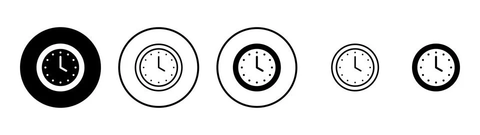 Clock icon vector. Time sign and symbol. watch icon 스톡 일러스트