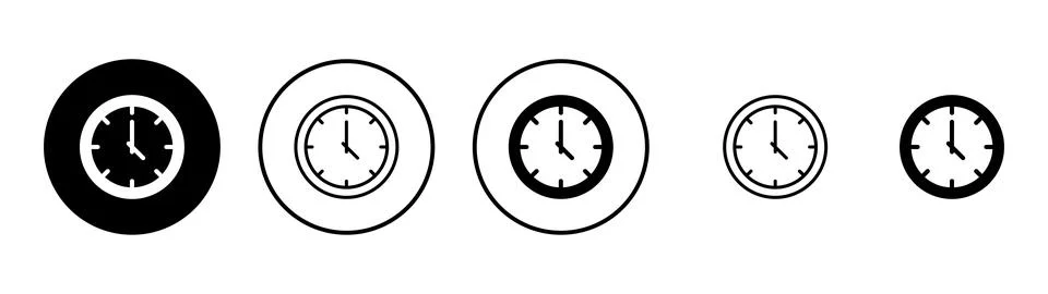 Clock icon vector. Time sign and symbol. watch icon 스톡 일러스트