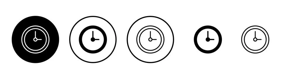 Clock icon vector. Time sign and symbol. watch icon Stock Illustration