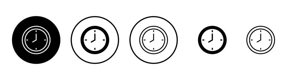 Clock icon vector. Time sign and symbol. watch icon Stock Illustration