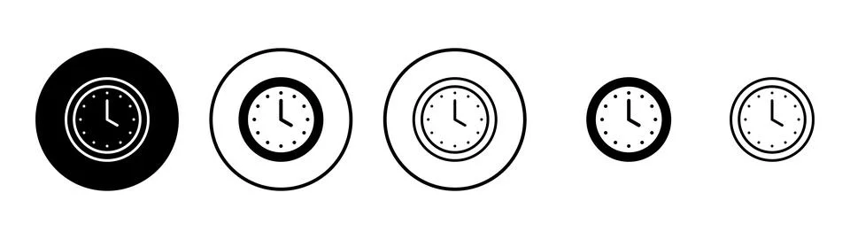 Clock icon vector. Time sign and symbol. watch icon Stock Illustration