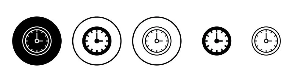 Clock icon vector. Time sign and symbol. watch icon Illustrazione stock