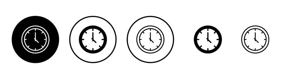 Clock icon vector. Time sign and symbol. watch icon Illustrazione stock