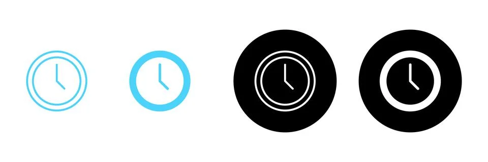 Clock icon vector. Time sign and symbol. watch icon Illustrazione stock