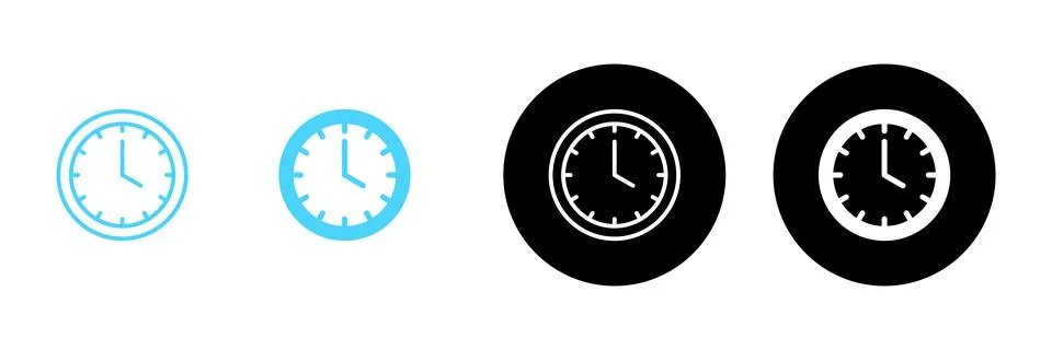 Clock icon vector. Time sign and symbol. watch icon Illustrazione stock