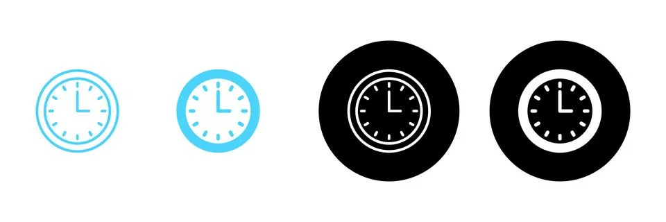 Clock icon vector. Time sign and symbol. watch icon Illustrazione stock
