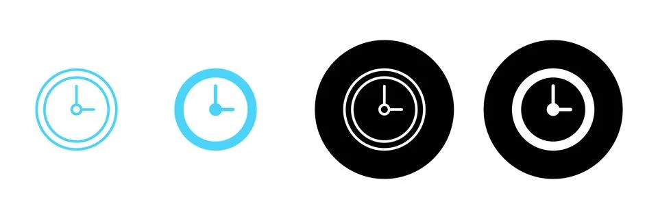 Clock icon vector. Time sign and symbol. watch icon 스톡 일러스트