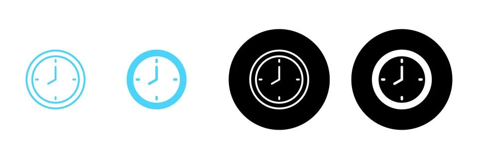 Clock icon vector. Time sign and symbol. watch icon 스톡 일러스트