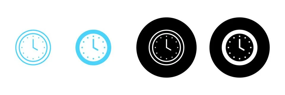 Clock icon vector. Time sign and symbol. watch icon Stock Illustration
