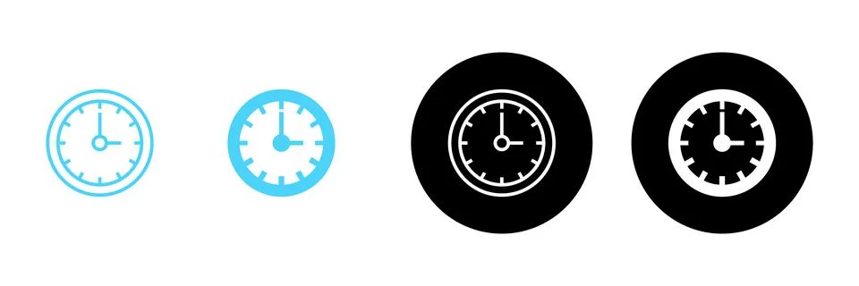 Clock icon vector. Time sign and symbol. watch icon Stock Illustration
