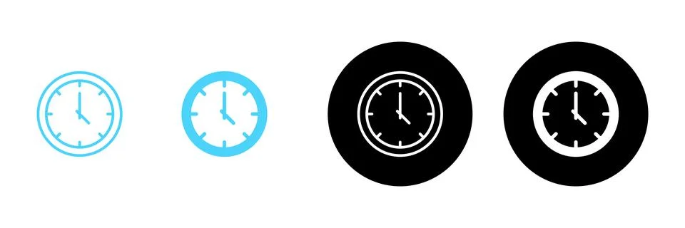 Clock icon vector. Time sign and symbol. watch icon Illustrazione stock