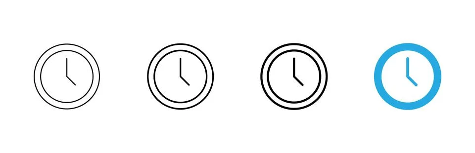 Clock icon vector. Time sign and symbol. watch icon 스톡 일러스트