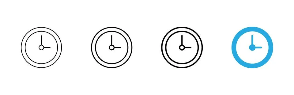 Clock icon vector. Time sign and symbol. watch icon Stock Illustration