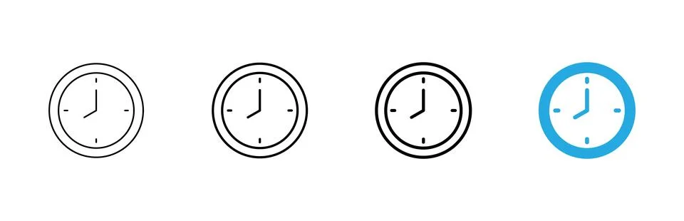 Clock icon vector. Time sign and symbol. watch icon Stock Illustration