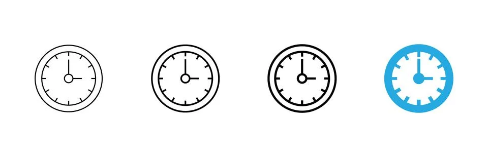 Clock icon vector. Time sign and symbol. watch icon Stock Illustration