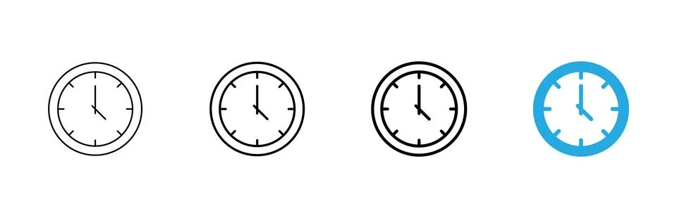 Clock icon vector. Time sign and symbol. watch icon Stock Illustration