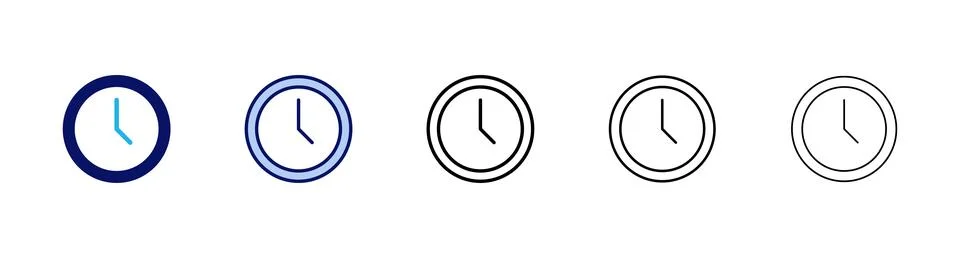 Clock icon vector. Time sign and symbol. watch icon Stock Illustration
