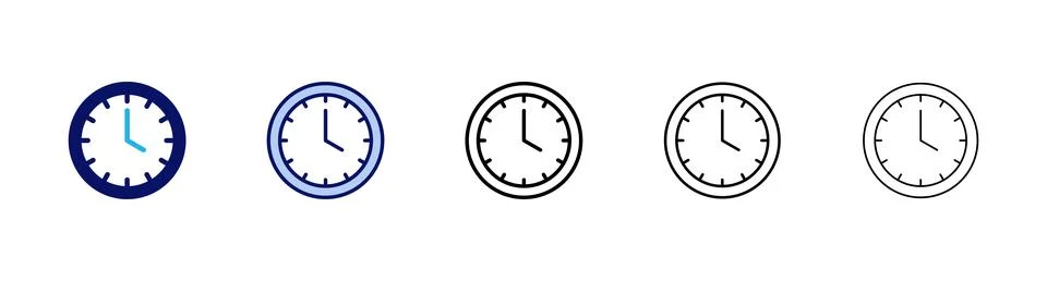 Clock icon vector. Time sign and symbol. watch icon Stock Illustration