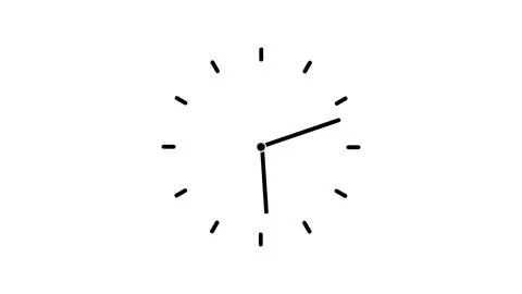 Clock icon, vintage clock Loop, Minimalist clock icon Illustrazione stock