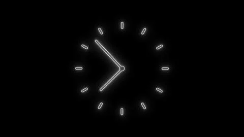 Clock icon, vintage clock Loop, Minimalist clock icon 스톡 일러스트