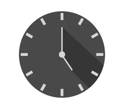 Clock icon on white background Stock Illustration
