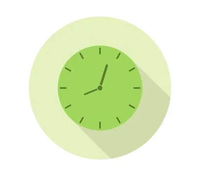 Clock icon on white background Stock Illustration