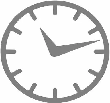 Clock icon on white background Stock Illustration